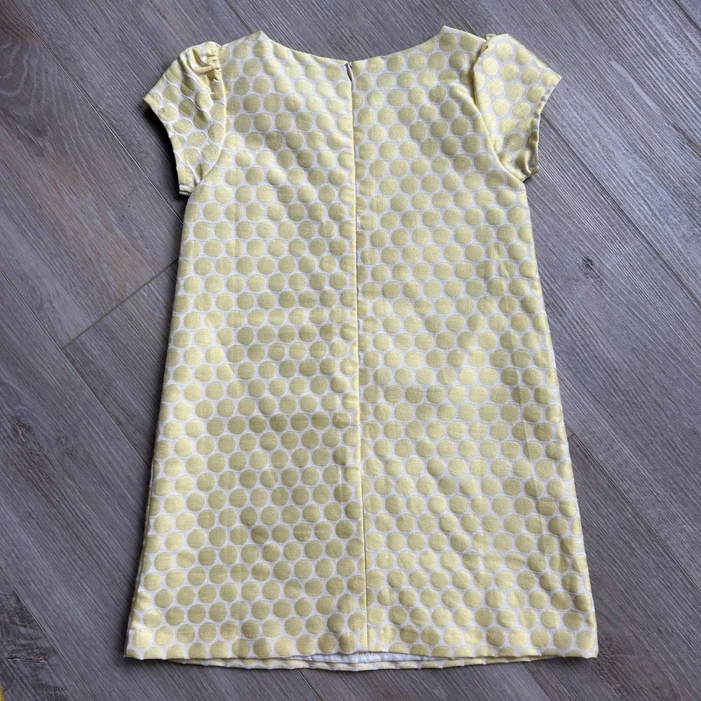 GYMBOREE 2015 Dress Size 7 Yellow Polka Dot Cap Sleeve Special‎ Occassion